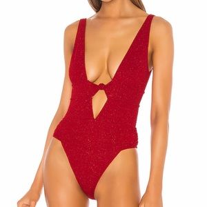 REVOLVE Lovewave Jade one piece Crimson NWT